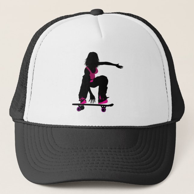 De Camionero Gorra del chica del patinador (Anverso)