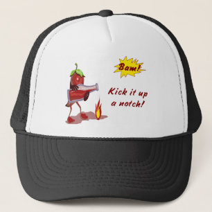 De Camionero Gorra del cocinero con la pimienta roja caliente