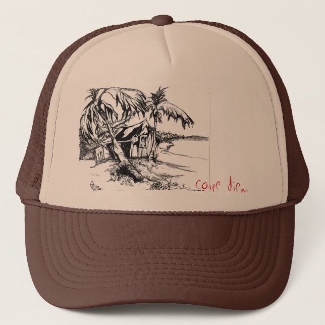 De Camionero gorra del diem del carpe (Anverso)