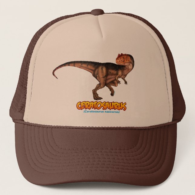 De Camionero Gorra del dinosaurio del Ceratosaurus (Anverso)