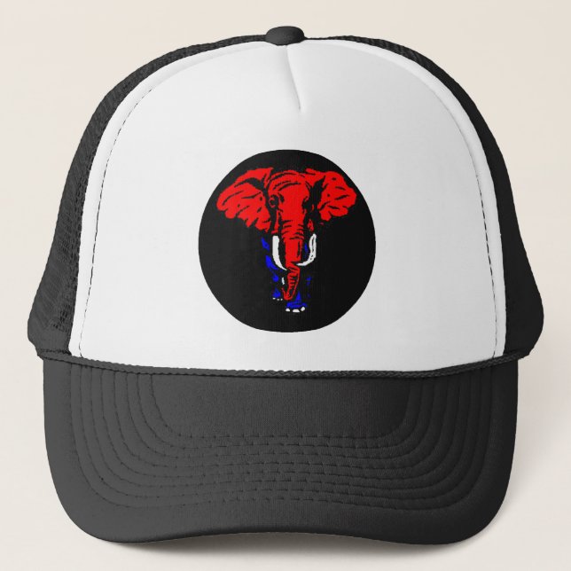 De Camionero Gorra del GOP del ELEFANTE (Anverso)