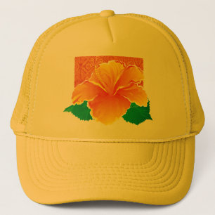 De Camionero Gorra del hibisco del Tapa