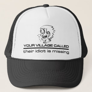 De Camionero Gorra del idiota del pueblo