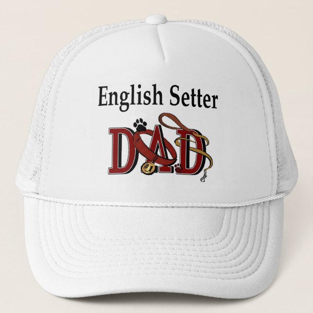 De Camionero Gorra del inglés Setter Dad (Anverso)