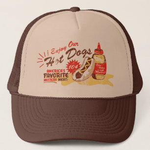 De Camionero Gorra del perrito caliente (marrón/moreno)