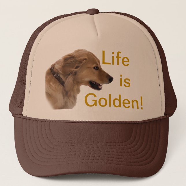 De Camionero Gorra del perro del golden retriever (Anverso)