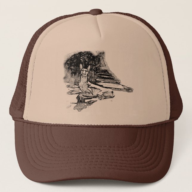 De Camionero Gorra del perro del Pharaoh (Anverso)