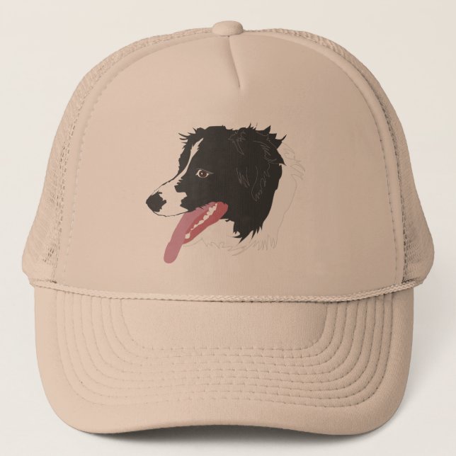 De Camionero Gorra del retrato del border collie (Anverso)