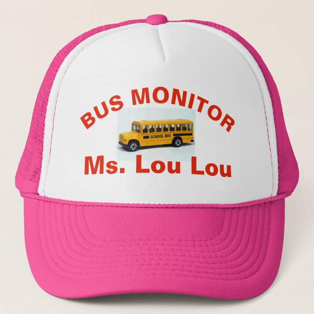 DE CAMIONERO GORRA DEL ROSA DEL MONITOR DEL AUTOBÚS (Anverso)