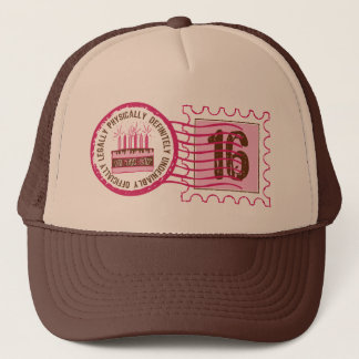 De Camionero Gorra del sello 16 del cumpleaños