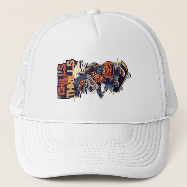 De Camionero Gorra del Skateboard Chills and Thrills Werewolf (Anverso)
