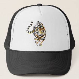 De Camionero Gorra del tigre del dibujo animado que camina