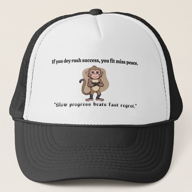 De Camionero gorra diaria, progreso silencioso, mentalidad calm (Anverso)