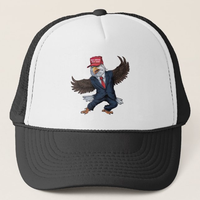 De Camionero Gorra divertida del águila americana (Anverso)
