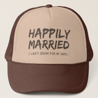 De Camionero Gorra divertido feliz casado
