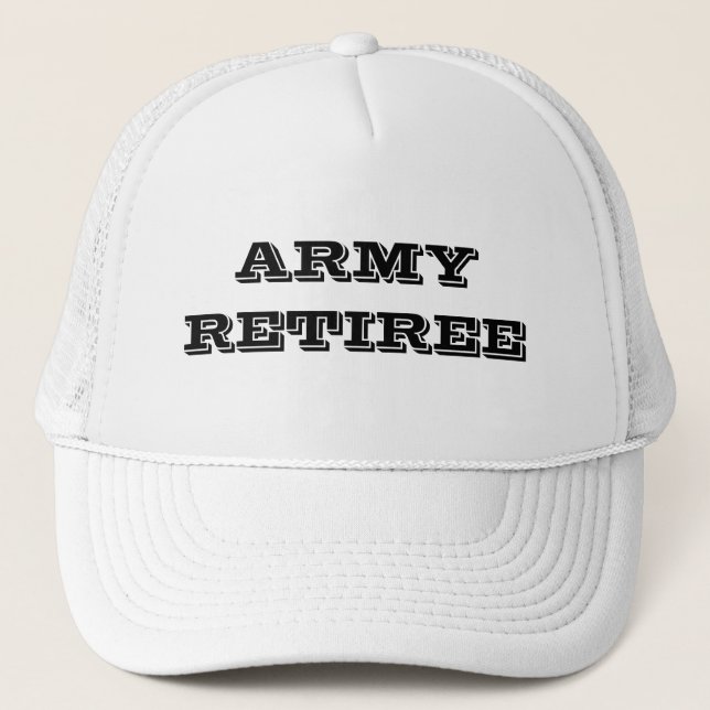 De Camionero Gorra Ejército Retiree (Anverso)