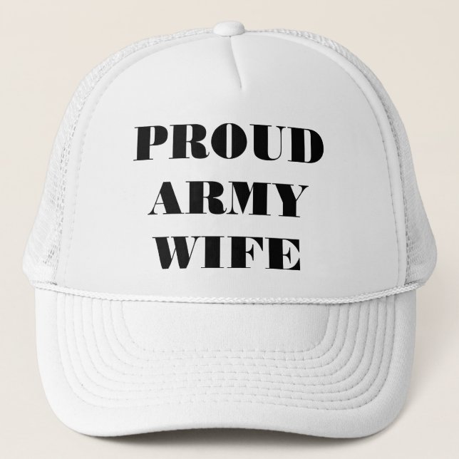 De Camionero Gorra Esposa Orgullosa Del Ejército (Anverso)