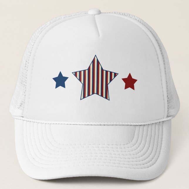 De Camionero Gorra Estrella Patriótica (Anverso)