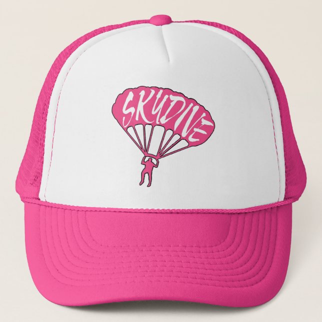 De Camionero Gorra fanático skydive rosado (Anverso)