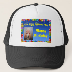 De Camionero Gorra Feliz cumpleaños con Basset Hound King