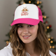 Gorra Festiva Feliz Navidad Reno Arte