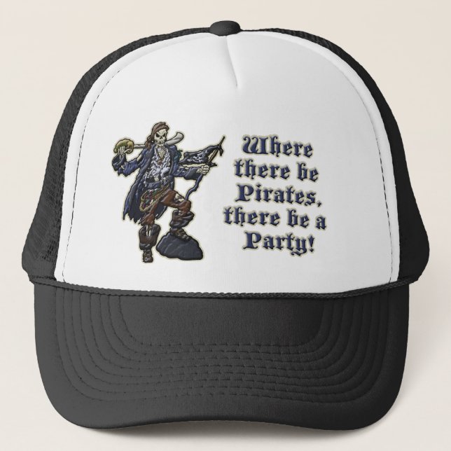 De Camionero Gorra Fiesta pirata (Anverso)