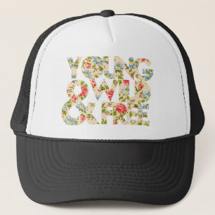 De Camionero Gorra floral salvaje y libre joven