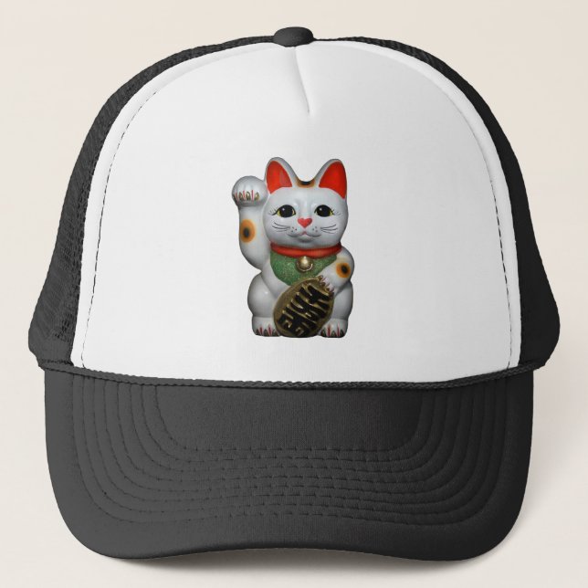 De Camionero Gorra Gato Afortunado (Anverso)
