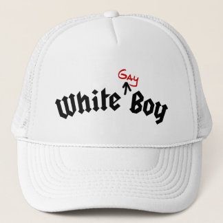 De Camionero Gorra gay blanco del muchacho
