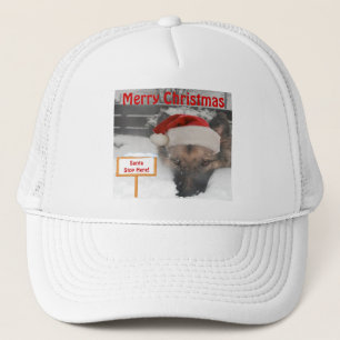 De Camionero Gorra German Shepherd Stop Here Rótulo