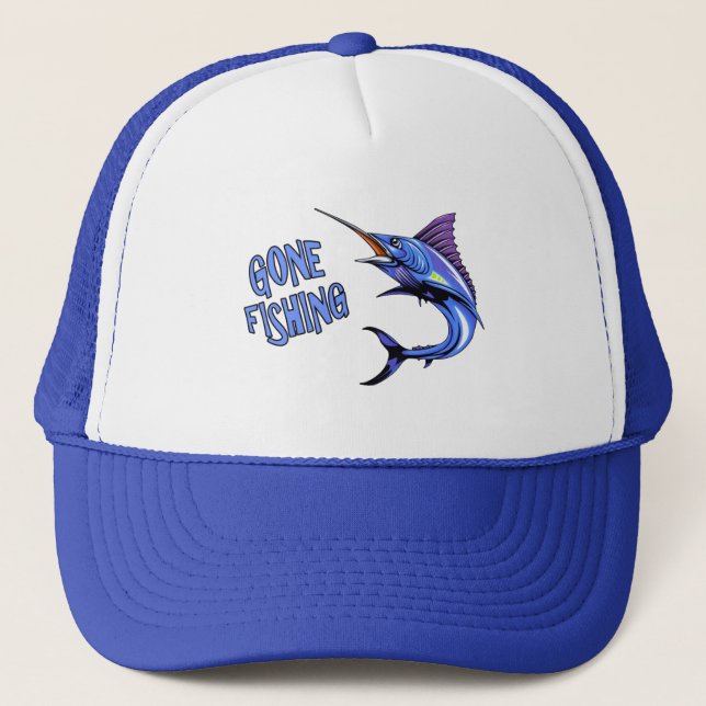De Camionero Gorra Gone Fishing Blue Marlin (Anverso)