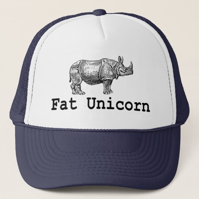 De Camionero Gorra gordo del unicornio (Anverso)
