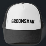 De Camionero Gorra Groomsman<br><div class="desc">¡El gorra perfecto para una fiesta de soltero o un regalo de timonel!</div>