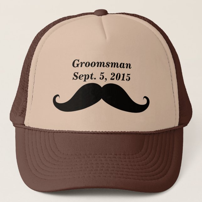 De Camionero Gorra Groomsman Mustache Truckers (Anverso)