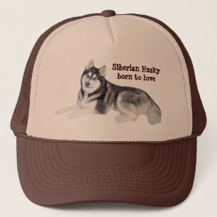 De Camionero Gorra hermoso del husky siberiano