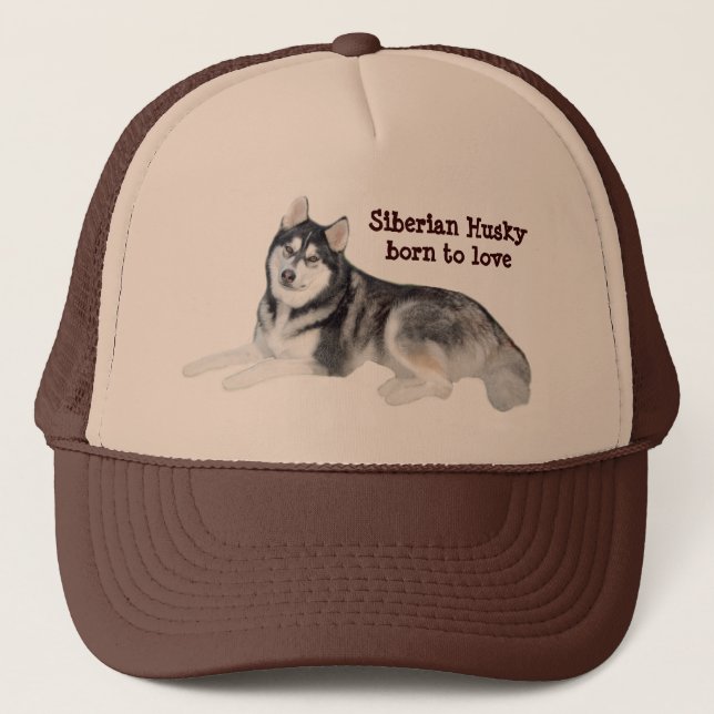 De Camionero Gorra hermoso del husky siberiano (Anverso)