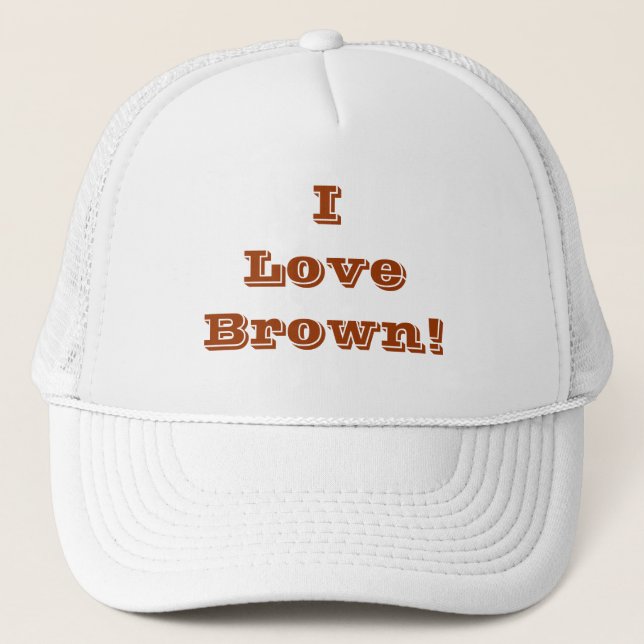 De Camionero Gorra I Love Brown (Anverso)