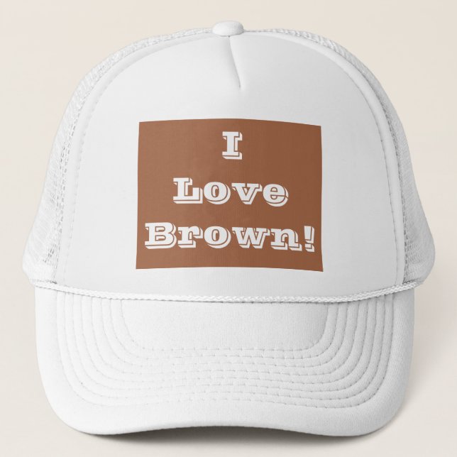De Camionero Gorra I Love Brown (Anverso)