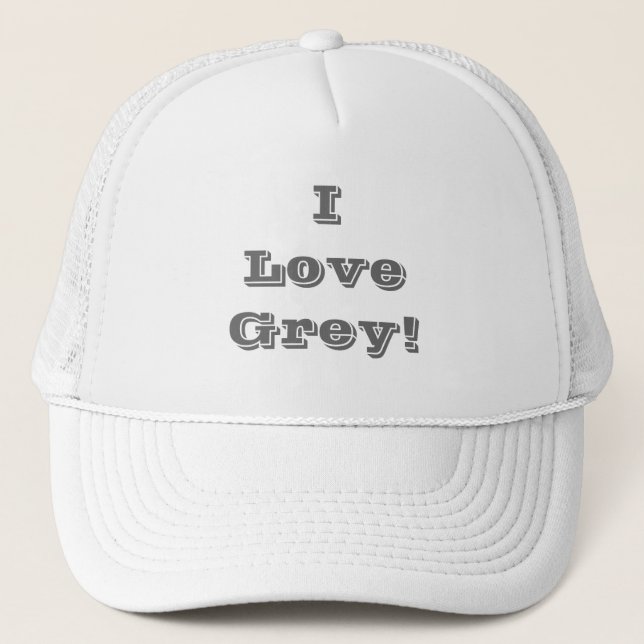 De Camionero Gorra I Love Gray (Anverso)