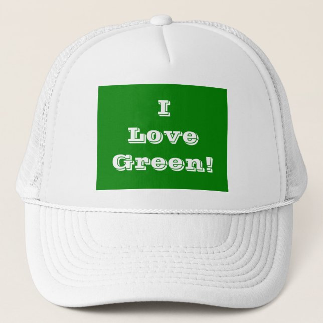 De Camionero Gorra I Love Green (Anverso)