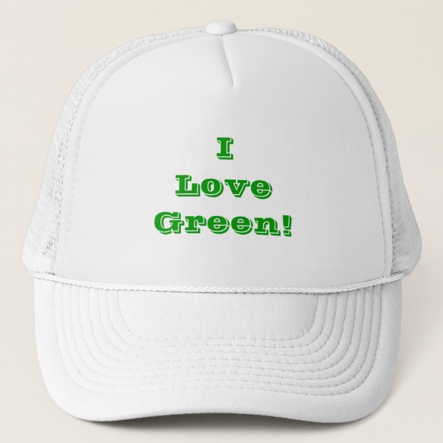 De Camionero Gorra I Love Green (Anverso)