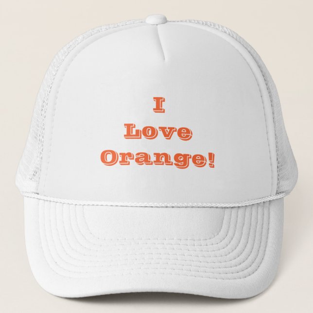 De Camionero Gorra I Love Naranja (Anverso)