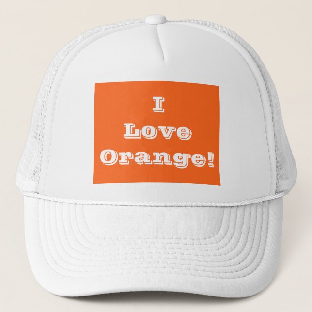 De Camionero Gorra I Love Naranja (Anverso)