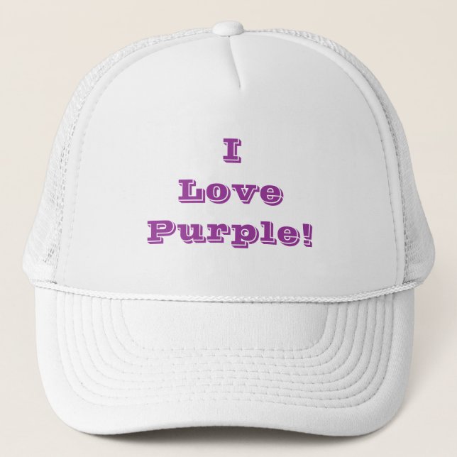 De Camionero Gorra I Love Purple (Anverso)