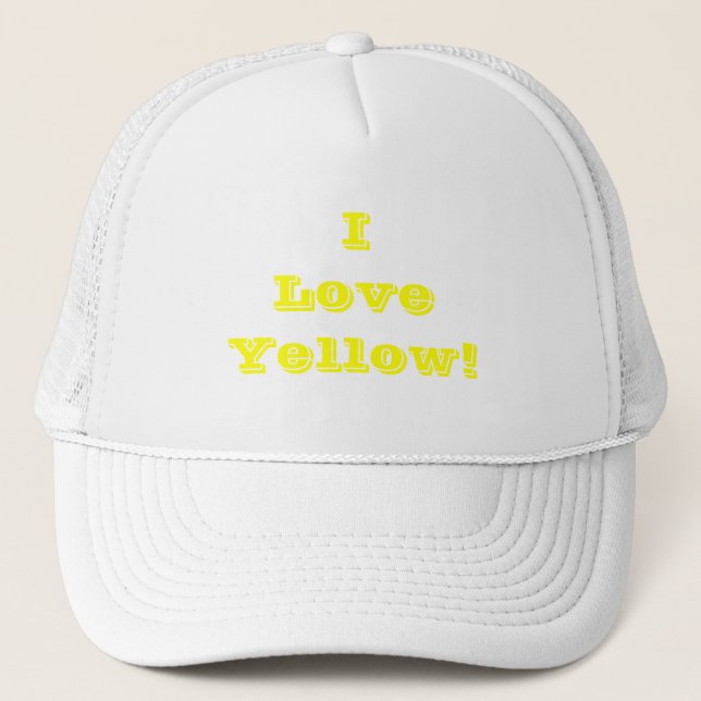 De Camionero Gorra I Love Yellow (Anverso)