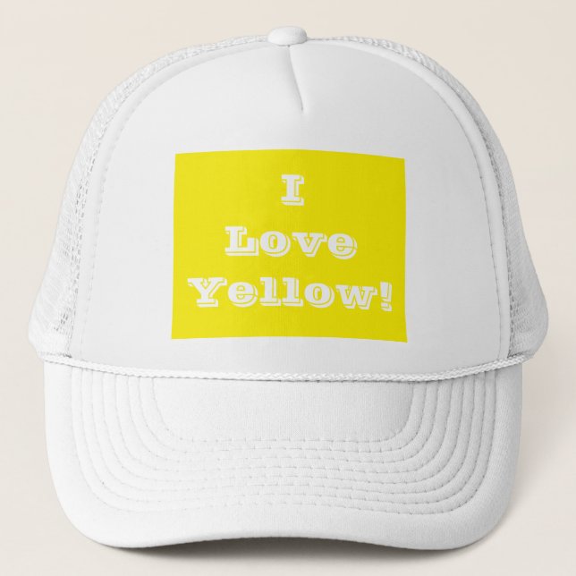 De Camionero Gorra I Love Yellow (Anverso)