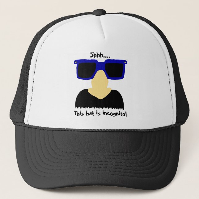 De Camionero Gorra Incognito Mustache & Glasses (Anverso)
