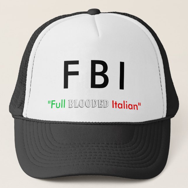 De Camionero Gorra italiano del "FBI" (Anverso)