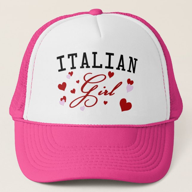 De Camionero Gorra italiano del rosa del chica (Anverso)