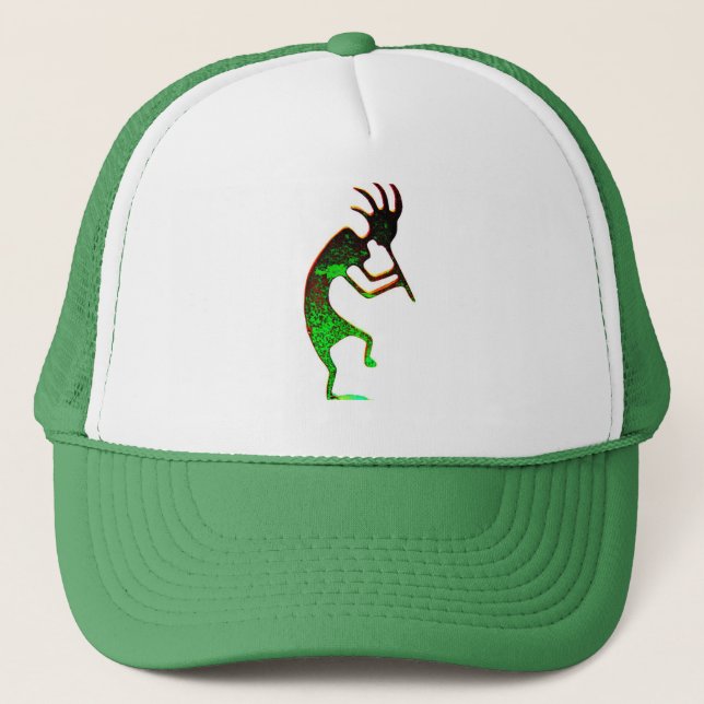 De Camionero gorra kokopelli verde (Anverso)
